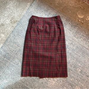 Vintage Pendleton 100% wool plaid wrap skirt women’s sz 16